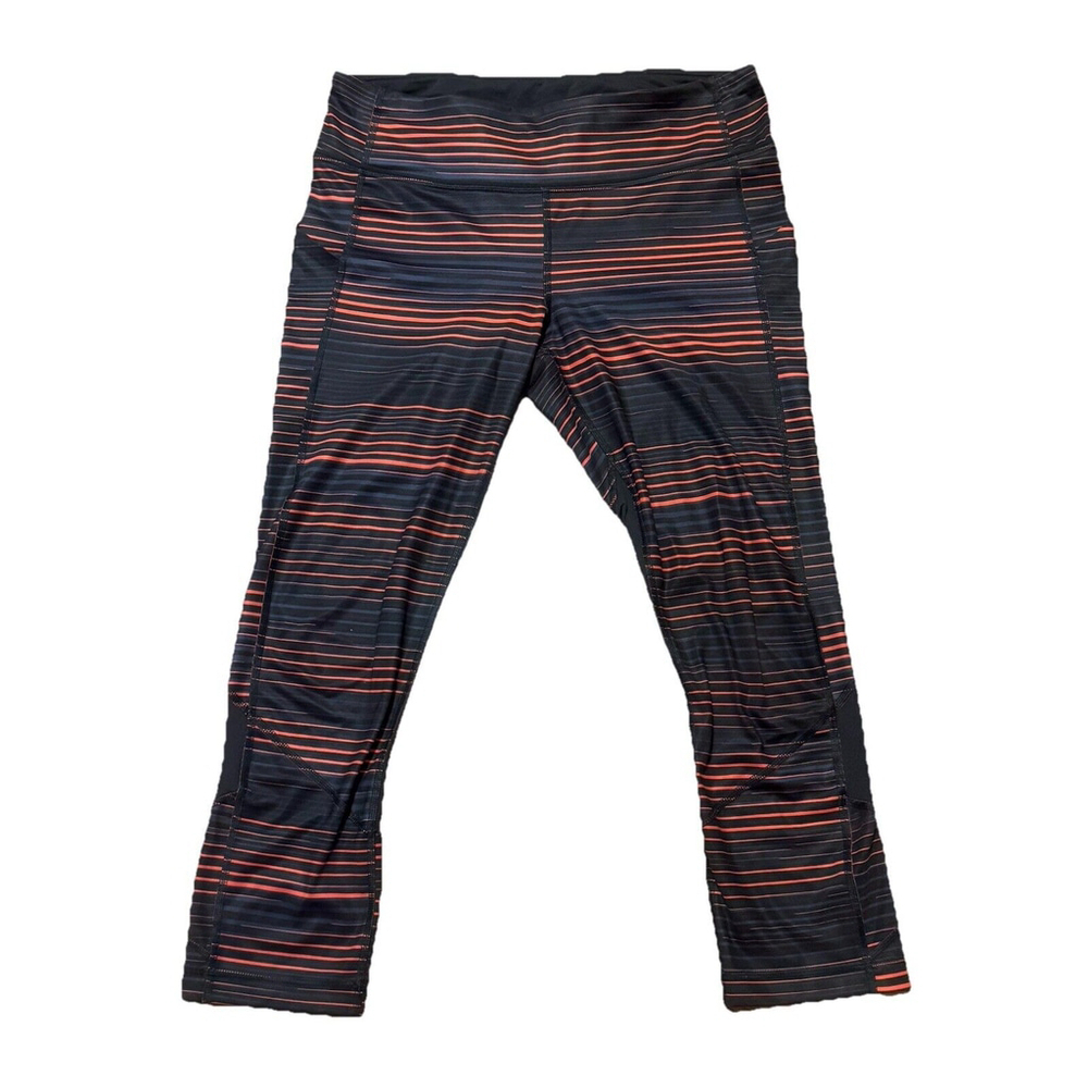 Lululemon Pace Rival Crop Size:8 Full-On Luxtreme Twisted Dune Alarming Black